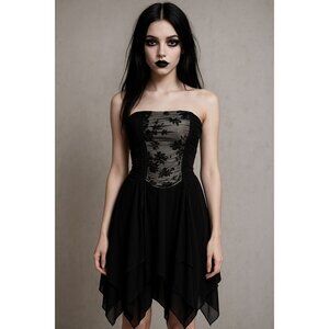 WINK black dress size small whimsigoth‎ fairygoth